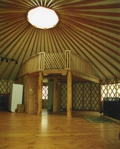 Loft-Background - Pacific Yurts Loft over small bathroom